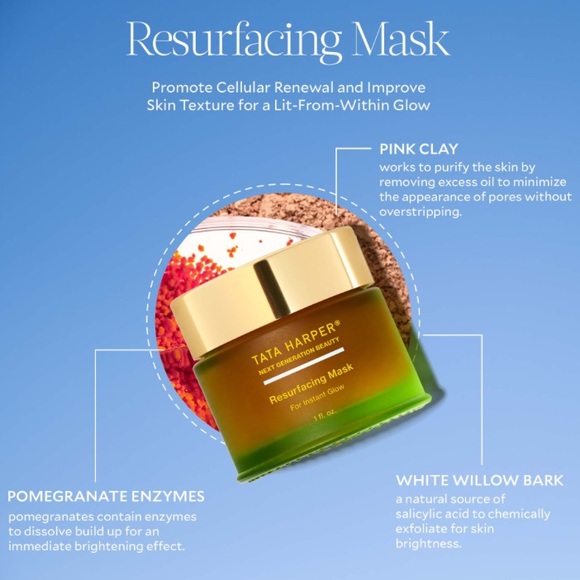 đź’šNEW!đź’šTata Harper Resurfacing Mask & Water Lock Moisturizer 2Pc Set SEALED! - Picture 3 of 8